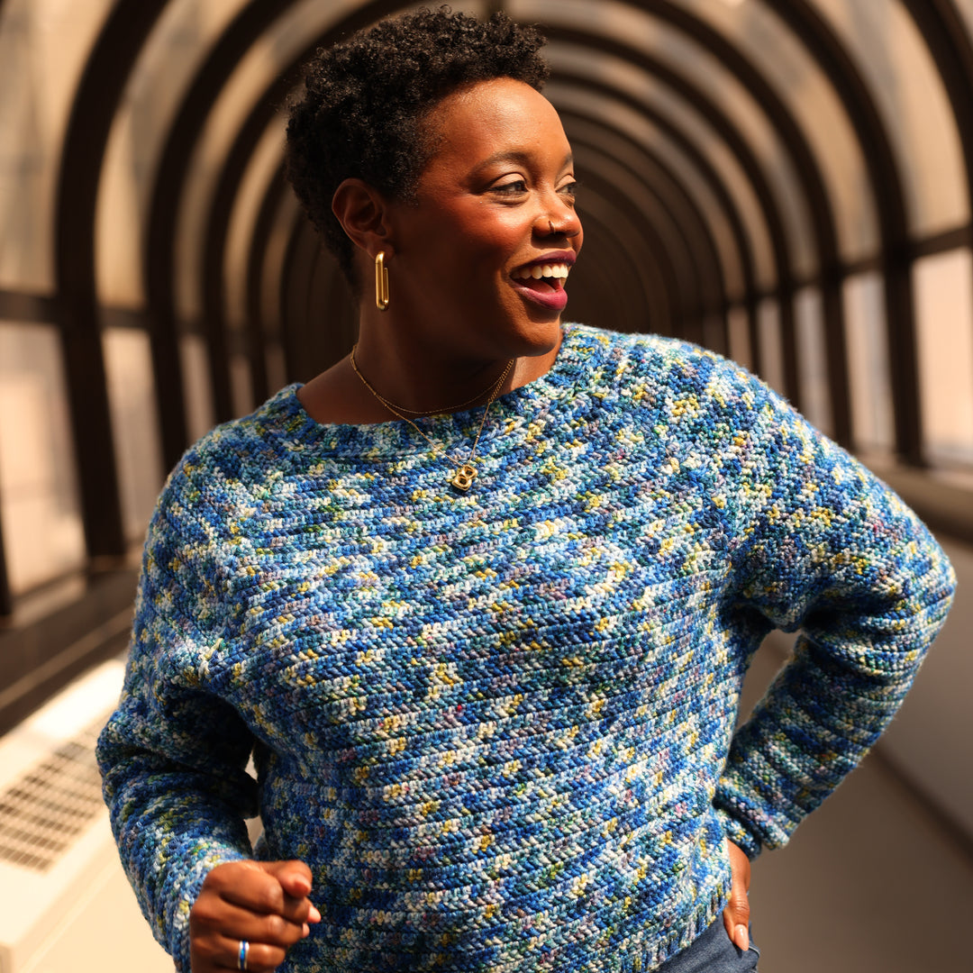 Impressions Pullover Crochet Pattern & Yarn Kit