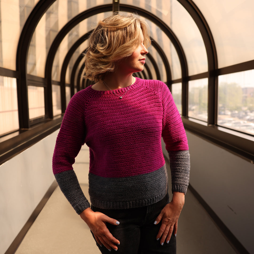 Impressions Pullover Crochet Pattern & Yarn Kit