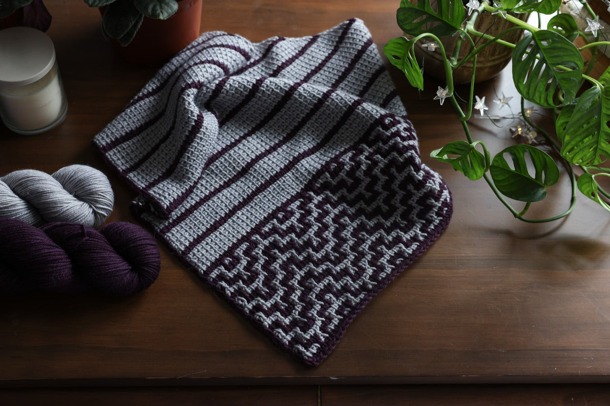 Gentle Current Cowl Tunisian