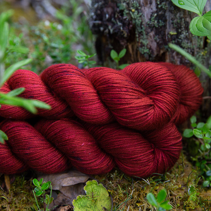 Hand-Dyed Red Yarn