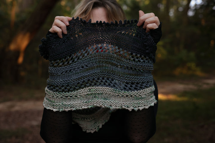 Whispering Hollow Knit Cowl Pattern & Yarn Kit