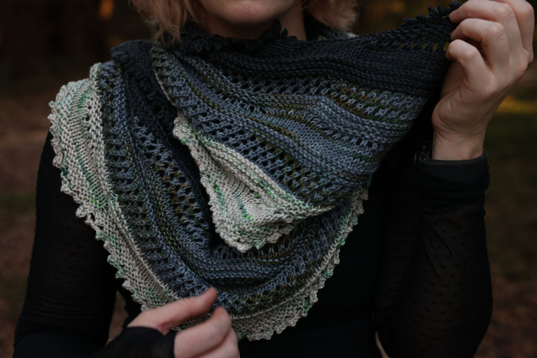Whispering Hollow Knit Cowl Pattern & Yarn Kit