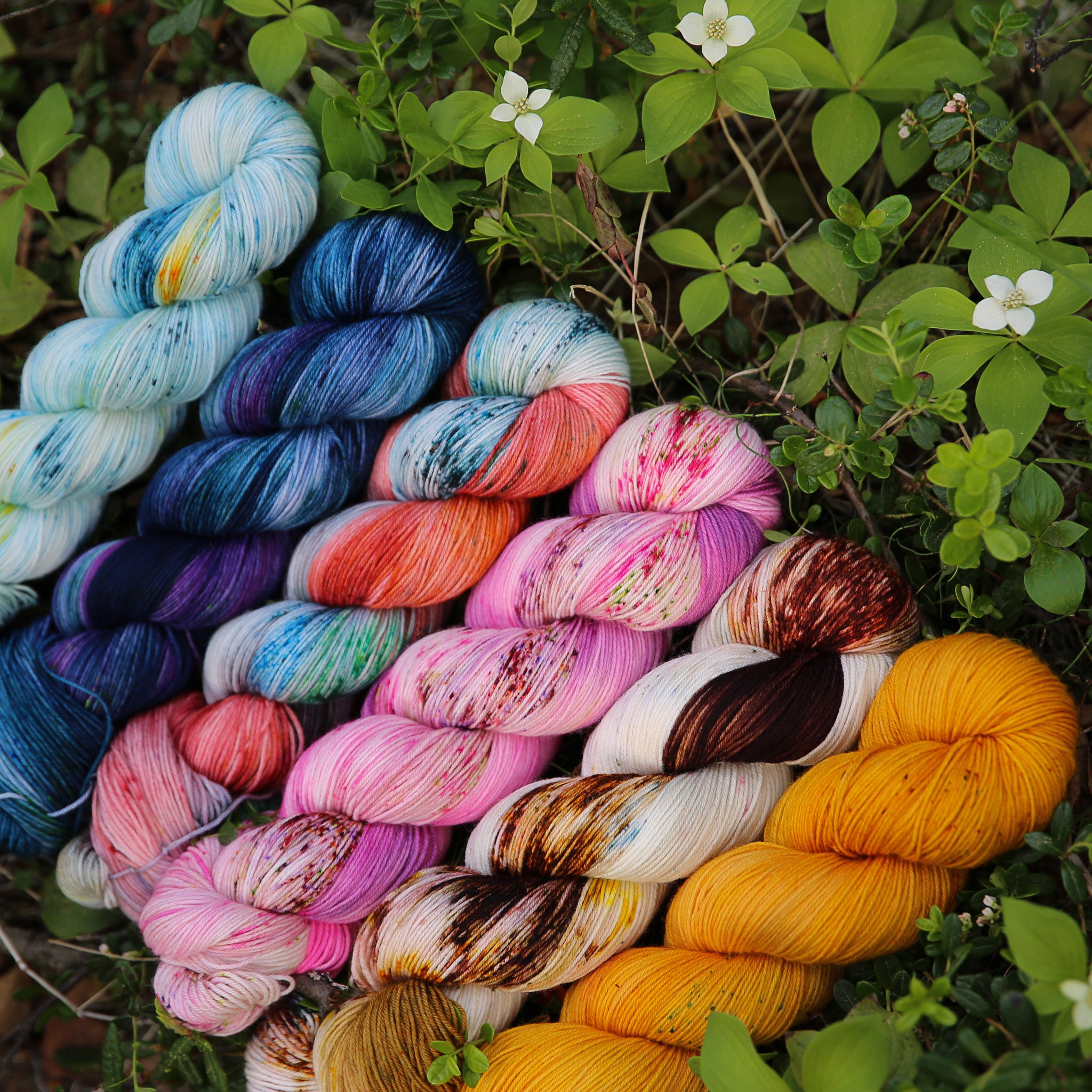 Bundle authentic on hold 4 Indie Dyed Yarns Bad Sheep Hand Dyed Yarn in Denali