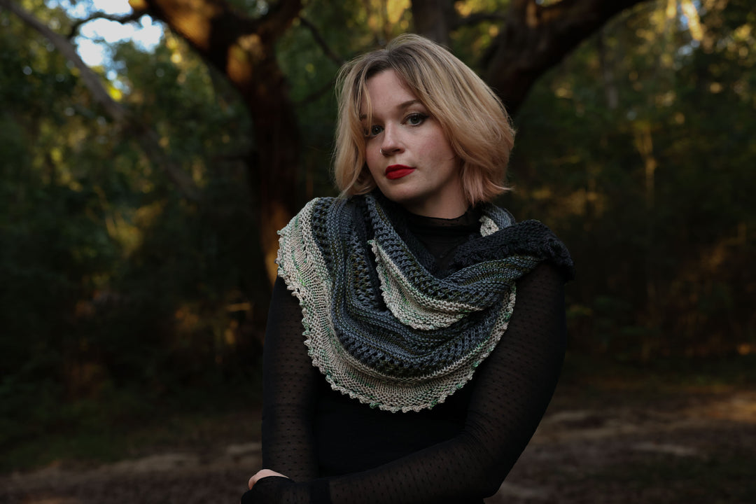 Whispering Hollow Knit Cowl Pattern & Yarn Kit