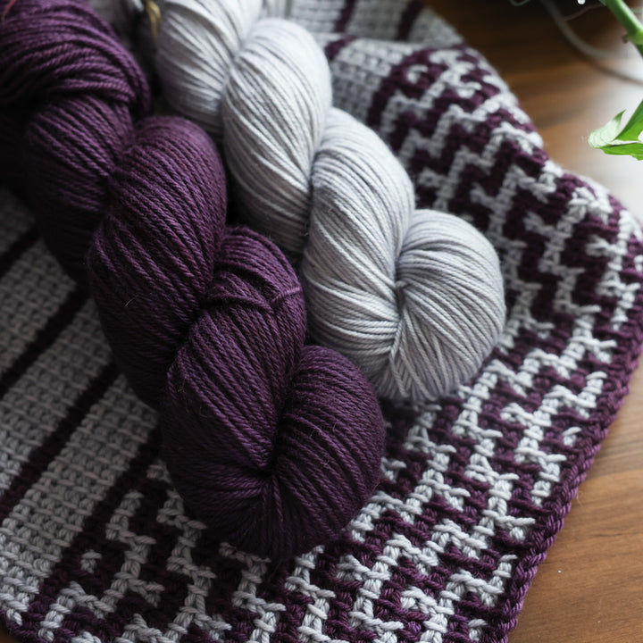 Gentle Current Cowl Tunisian Crochet Pattern and Yarn Kit