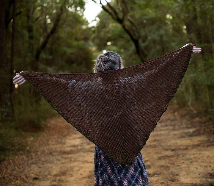 Compass Shawl Brioche Knit Pattern