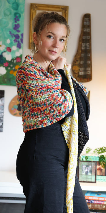 Dustwoven Shawl Crochet Pattern and Yarn Kit