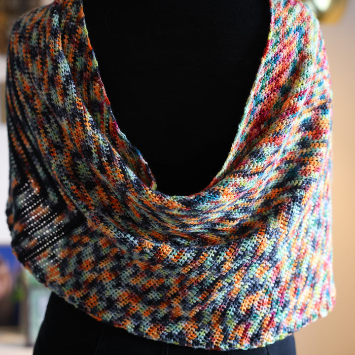 Dustwoven Shawl Crochet Pattern and Yarn Kit