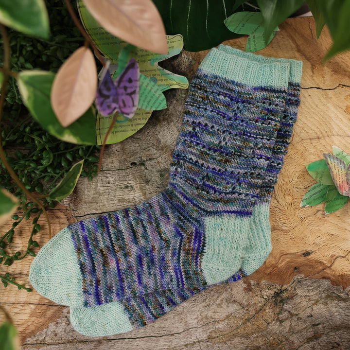 Illustrated Couple Sock Knit Pattern & Kit
