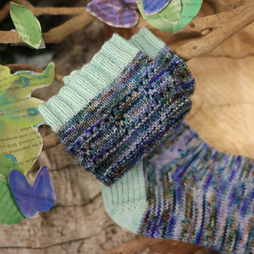 Illustrated Couple Sock Knit Pattern