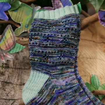 Illustrated Couple Sock Knit Pattern