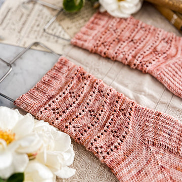 Illustrated Couple Sock Knit Pattern