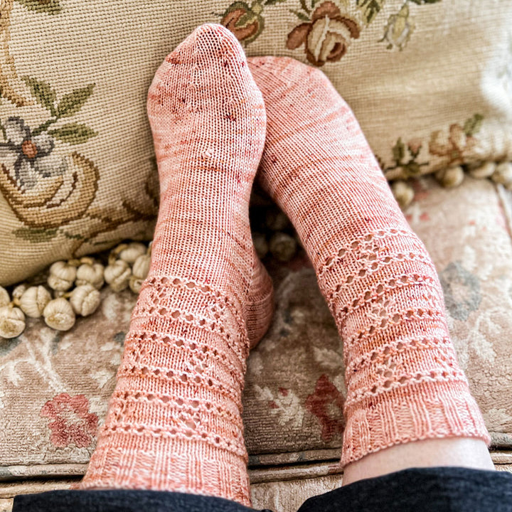 Illustrated Couple Sock Knit Pattern